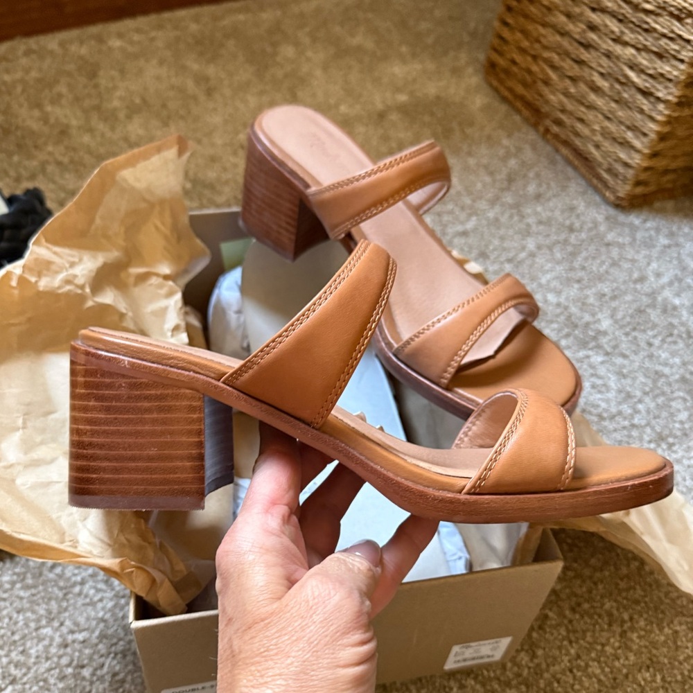 Madewell Leather Heeled Mule Sandal 8